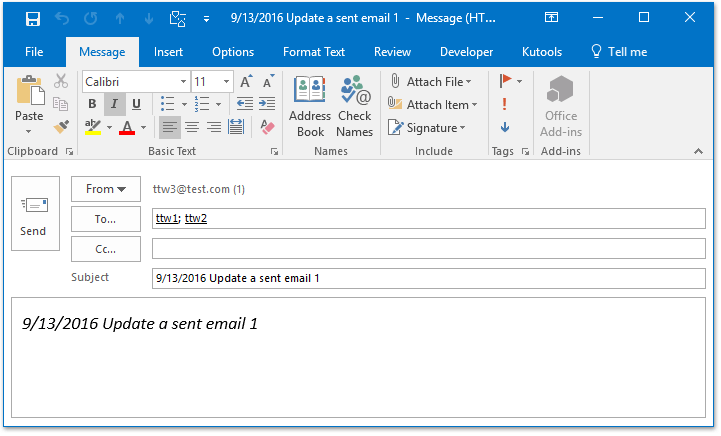 can i recall a sent email in outlook 2016 for mac